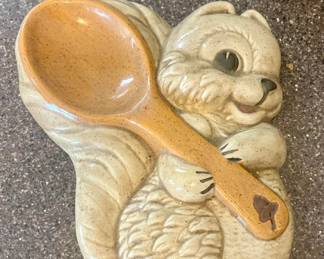 Vintage Chipmunk Wall Art/Spoon Rest 