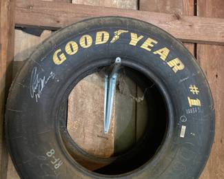 Rusty Wallace autographed tire