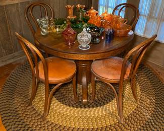 Oak Pedestal Kitchen Table