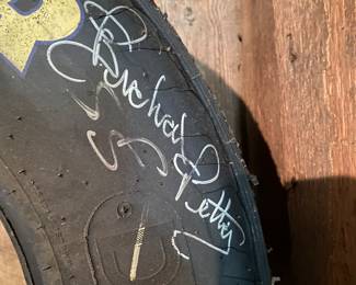 Richard Petty autographed tire