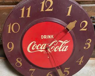 coca cola clock