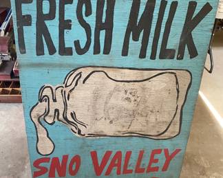 wooden sandwich board sign