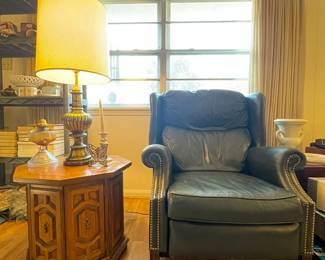 vintage leather recliner