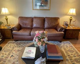 Vintage modern coffee table with slate top!