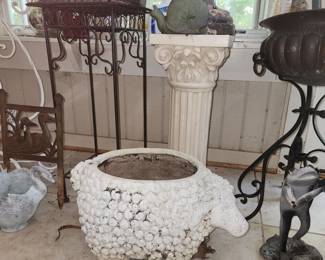 Planters, plants & yard art