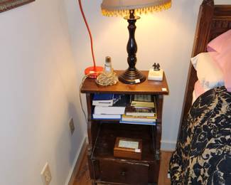 Bedroom #2: Carved antique bedroom set (headboard, dresser w mirror, desk/vanity w bench, 2 night stands and 1 wall mirror)