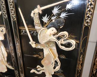 Set of 4 carved Mother of Pearl wall hangings