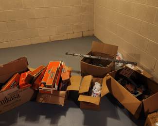 Lionel trains, transformers, buildings, structures, track and even empty boxes