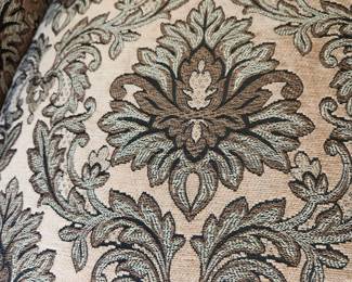 pair carved chairs, recently re-upholstered