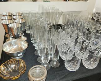 glassware, crystal, platters, barware, entertaining
