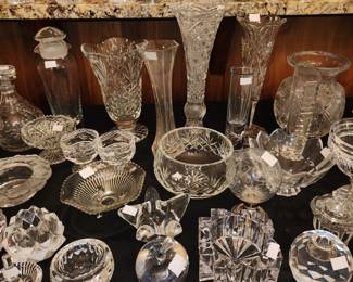 Crystal: Waterford, Tiffany, Orrefors, Cassini, Mikasa and many others