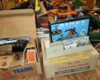 Lionel trains, transformers, buildings, structures, track and even empty boxes