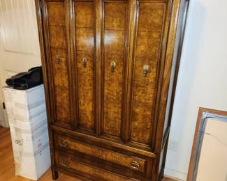 Bedroom #1: MCM bedroom set (headboard, 1 tall dresser, 1 long dresser, 2 night tables & 2 mirrors. MCM bedroom set by Red Lion Table Co.