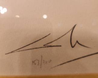 Salvador Dali signed, numbered lithograph.  "Poems by Mao Ze Dong : Petite Horses"