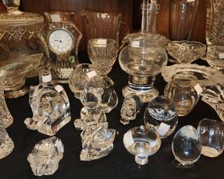 Crystal: Waterford, Tiffany, Orrefors, Cassini, Mikasa and many others