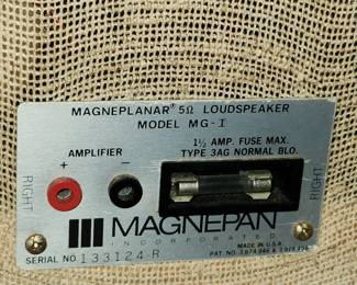 pair of incredible, MCD floor speakers by Magneplanar, model MG-1