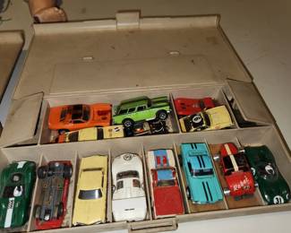 Vintage Aurora slot cars & track. Will be upstairs w/Cashier