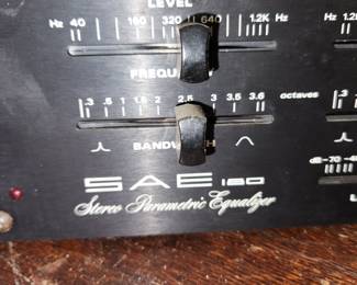 vintage stereo equipment by Yamaha, Harman Kardon, Kenwood & SAE (equalizer)
pair of incredible, MCD floor speakers by Magneplanar, model MG-1