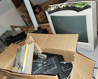 Vintage Aurora slot cars & track. Will be upstairs w/Cashier