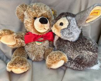 Stieff bear and bunny.  Many other Stieffs available.