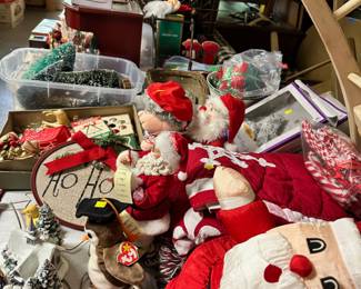 Lots of Christmas decor.