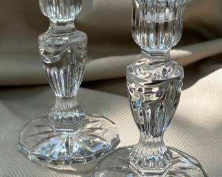 Pair Waterford Prentiss crystal candlesticks.