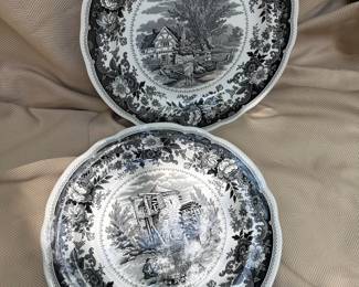 Spode Williamsburg Woodland Cottage plates.