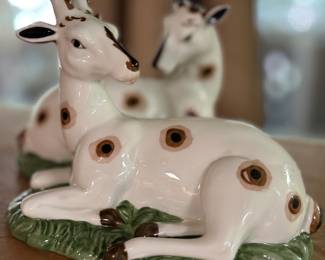 Pair of Chinese made Williamsburg deer.