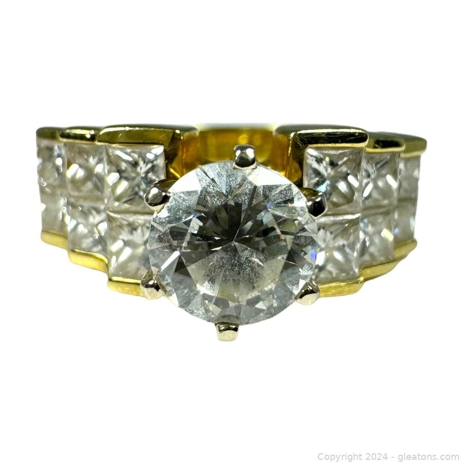 18kt Yellow Gold Diamond Engagement Ring 6pt5 Grams