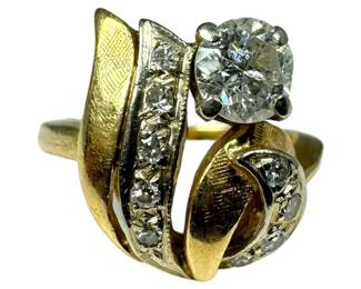 14kt Yellow Gold Diamond Fashion Ring 3 Grams