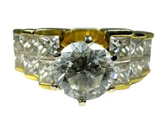 18kt Yellow Gold Diamond Engagement Ring 6pt5 Grams