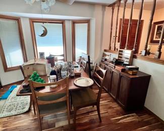 German Steins, Lane Dining Table and Chairs, Buffet