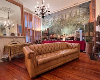 HANDSOME CHESTERFIELD SLEEPER SOFA approximately 7 1/2 feet long