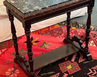 MARBLE TOP END TABLE