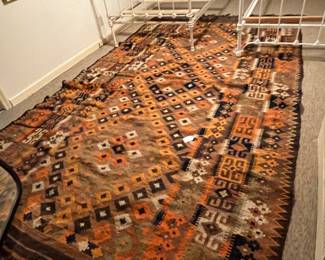 KILIM RUG approx 7 x12.5' (upstairs)