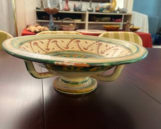 MIDDLE EASTERN POTTERY CENTER BOWL (ONE OF SEVERAL PIECES OF MIDDLE EASTERN POTTERY)