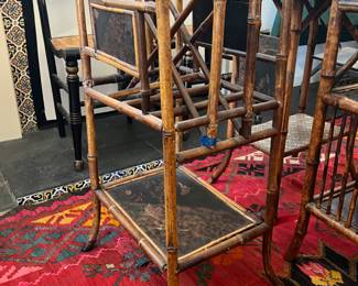 ANTIQUE VICTORIAN BAMBOO MAGAZINE RACK