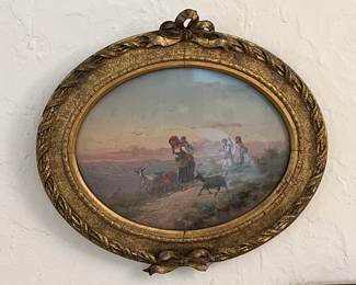 SUPERB ORIGINAL ANTIQUE PAINTING- signed and dated 1868