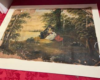 WONDERFUL EARLY FOLK ART PAINTING