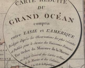 SPECTACULAR FRENCH ANTIQUE MAP CIRCA 1818