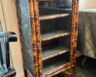 SUPERB ANTIQUE BAMBOO PYRO CABINET