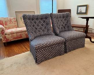 PAIR OF VINTAGE SLIPPER CHAIRS
