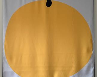 Art Fabric Yellow Circle Abstract Artur Chen "Good Luck" 5' x 5'