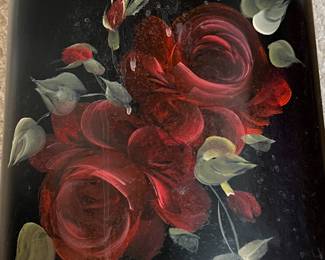 Handpainted Trashcan