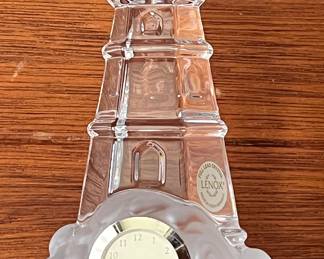 Lenox Crystal Lighthouse Clock 