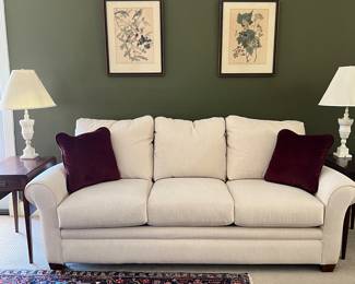 La-Z-Boy Recliner Burgundy 
La-Z-Boy Sofa Off-White