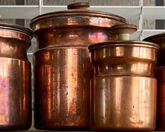Vintage Copper Canister Set