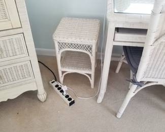 Wicker accent table