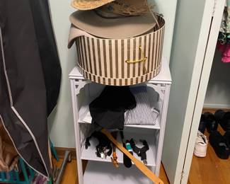 . . . hats and cute shelving unit