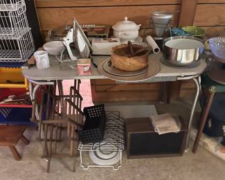 . . . vintage Formica table and kitchen items